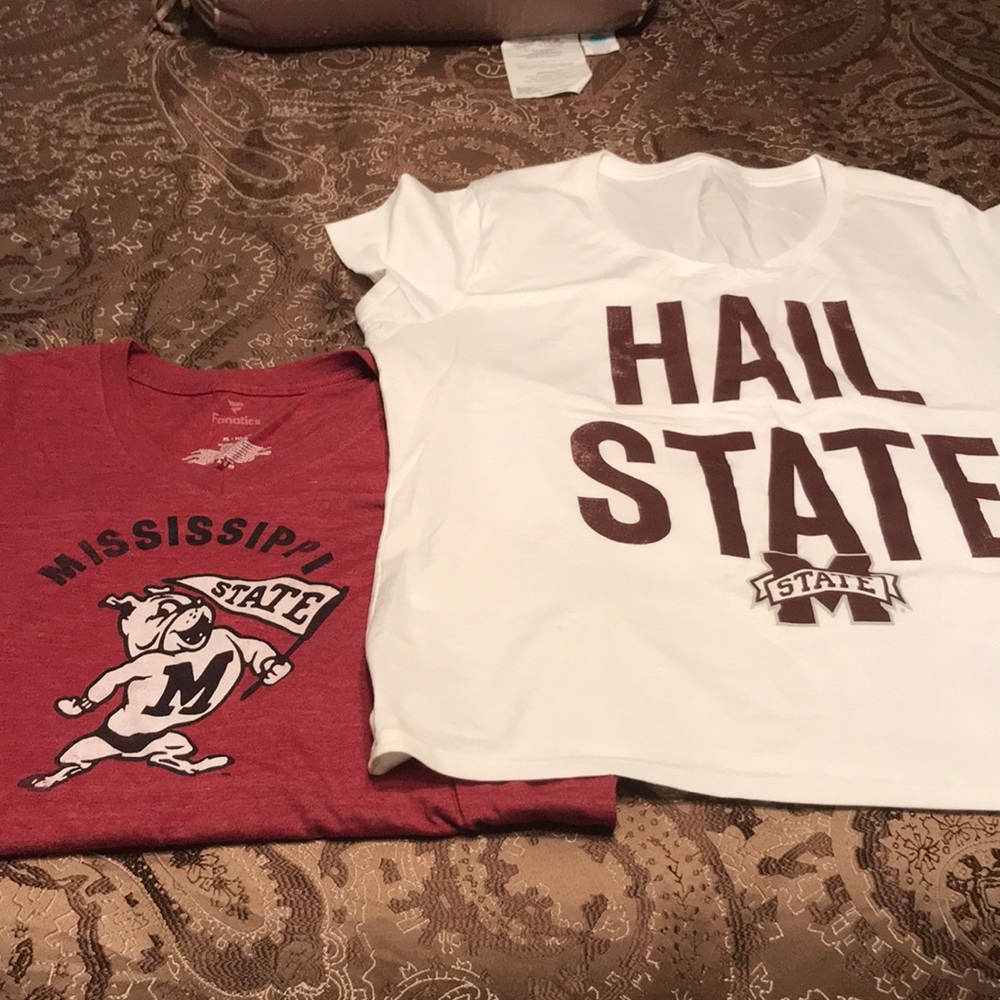 Two(2) Mississippi state T-shirts